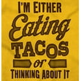 thumbnail image 2 of Eating Tacos or Thinking About Them Hoodie Sweatshirt Women Men Brisco Brands 2X, 2 of 6