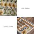 thumbnail image 6 of Farmhouse Sunflower Retro Summer Botanical Burlap Kitchen Place Mats Waterproof Cloth Table Mats, Indoor Outdoor Placemats Easy Clean Dinner Decor, 6 of 8