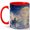 Red, variant on Moon Boat Dream 11oz Ceramic Mug, Cloud Sea Fantasy Art