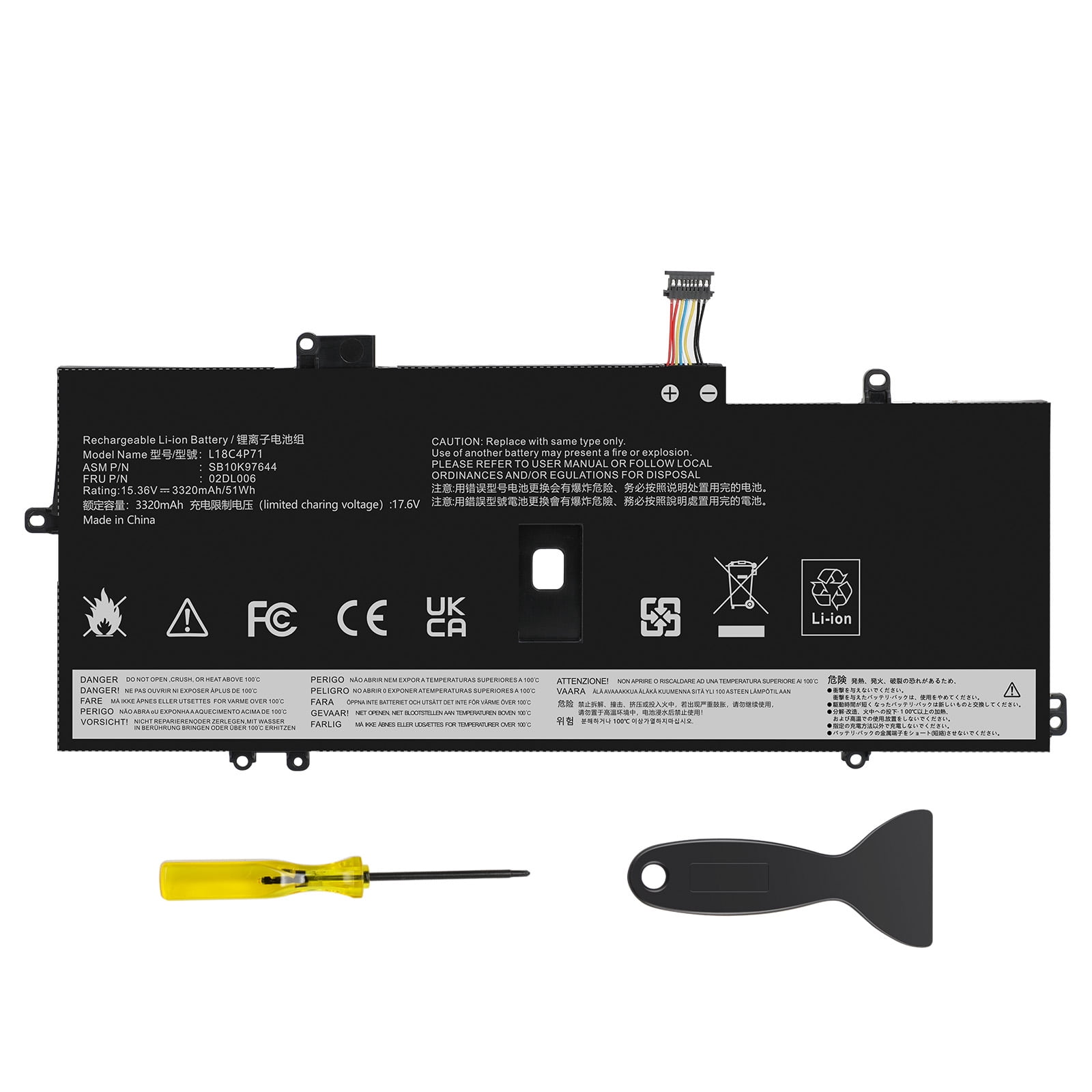 CRLYLC TE03XL Laptopbatterij – 62Wh, 11,55V, Lithium-polymeer – Vervangende Accu Voor HP Pavilion 15, Omen 15, TPN-Q173 – Zwart – Compatibel Met HSTNN-UB7A