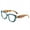 Blue Brown, variant on Thick Cat Eye Reading Glasses Fashionable Oversized Polygonal Readers Women's Trendy Butterfly Presbyopic Glasses  1.50