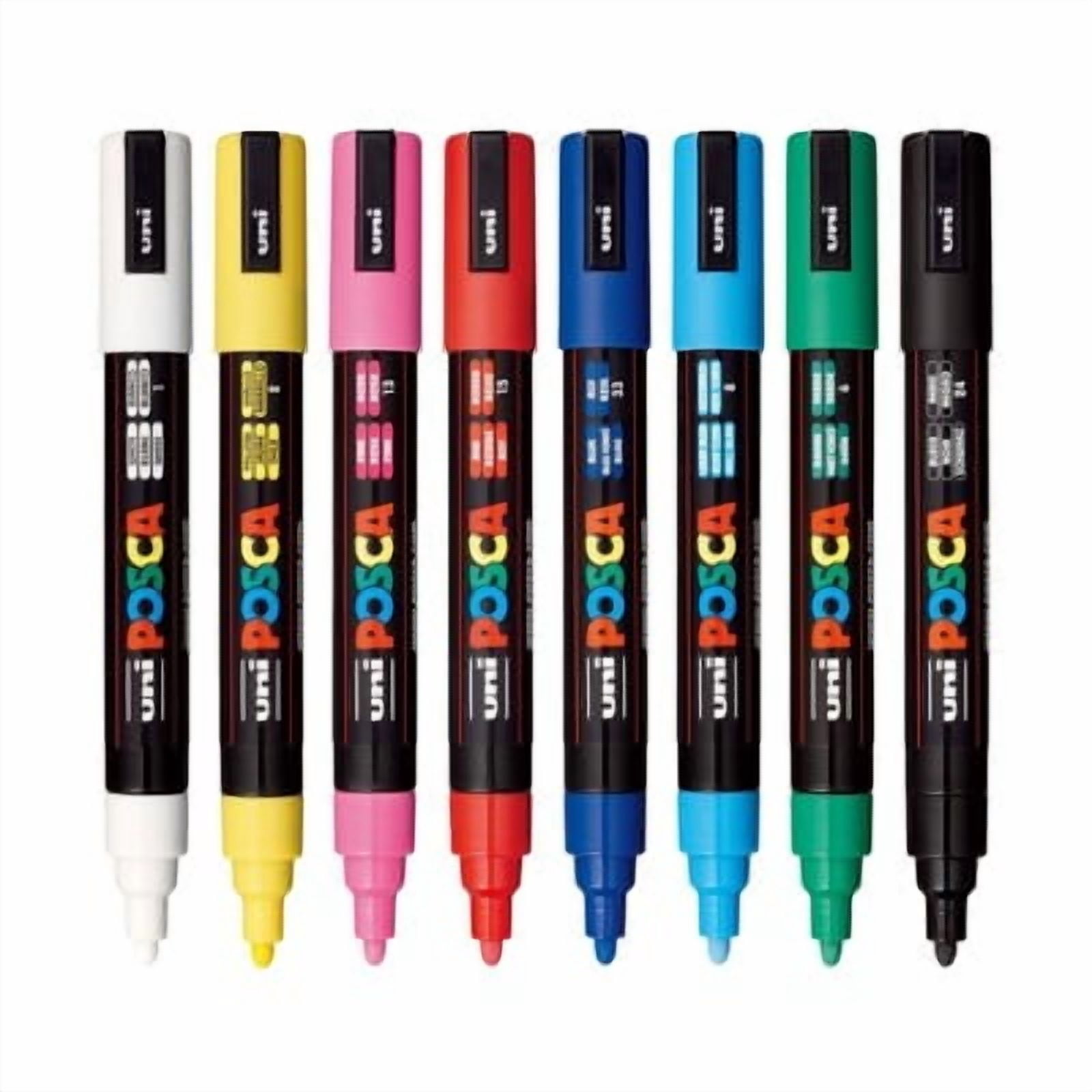 8pk PC-5M Water Based Paint Markers Medium Point 1.8-2.5mm in Assorted Colors