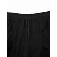 thumbnail image 6 of Men's Drawstring Waist Seamed Straight Leg Casual Pants Black S, 6 of 10