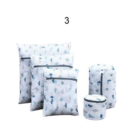 

Naturegr Easy to Store 5Pcs Japanese Style Thick Embroidered Bra Underwear Laundry Bag Storage Pouch