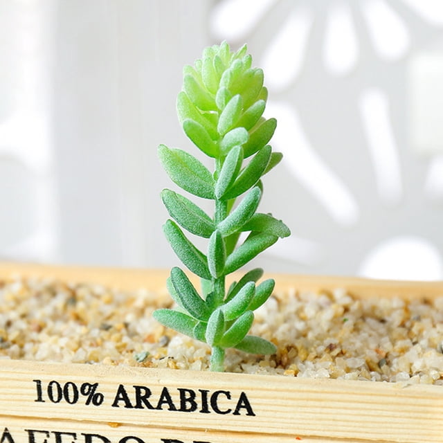 DIY Artificial Succulent Flocked Plant Fake Cactus Lotus Home Garden Decor