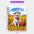thumbnail image 5 of Vintage Great Pyrenees Says Hello Mother's Day Summer Sunflower Field Spiral Bound Journal Pyr Dog Lover 5x7in Spiral Notebook - 12005, 5 of 5