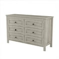 thumbnail image 3 of Retro Farmhouse Style Wooden 6 Drawer Double Dresser Storage Cabinet for Bedroom, Living Room (Dresser, Antique Gray), 3 of 8