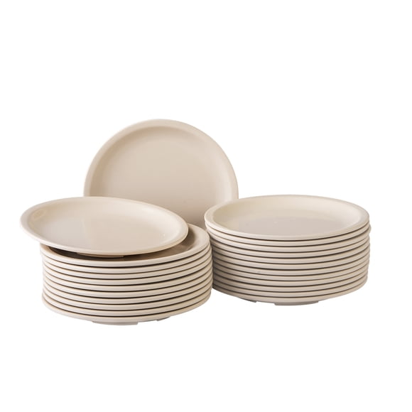 Plato Ensalada de Melamina 16 Cm. 24 Piezas Color Arena