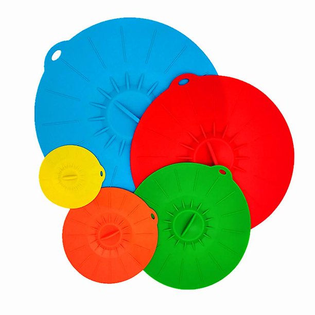 Elegante juego en vivo de 5 fundas para microondas resistentes al calor - Tapas de silicona de varios tama?os para tazones, platos, ollas, sartenes - Estufa, horno, Banban ZefeiWu 1327534205978