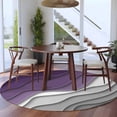 thumbnail image 3 of Abstract Beach 7FT Round Area Rugs for Living Room Aesthetic Grey to Purple Gradient Ultra-Thin Non-Slip Round Rugs Machine Washable Low Pile Circle Carpet for Bedroom Kitchen Nursery, 3 of 9
