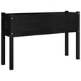 thumbnail image 2 of vidaXL Garden Planter Black 43.3"x12.2"x27.6" Solid Wood Pine, 2 of 30
