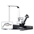 thumbnail image 1 of Stainless Steel Pull Out Kitchen Faucet With Swivel Spout High Pressure Sprayer 360 Rotating Spout Hot Cold Water Mixer Taps ,Built To Last, 1 of 7