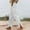 White, variant on LADIGASU Women Casual Cotton Linen Drawstring Elastic Waist Long Wide Leg Pants