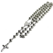 Men's Stainless Steel Rosary Necklace