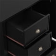thumbnail image 4 of Pemberly Row Armoire de Rangement Moyenne Transitionnelle en Bois Massif 39 Pouces Noir, 4 of 8