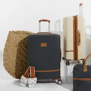 it luggage Replicating Hardside 31 Large Checked Expandable Fashion Spinner Luggage, Cream