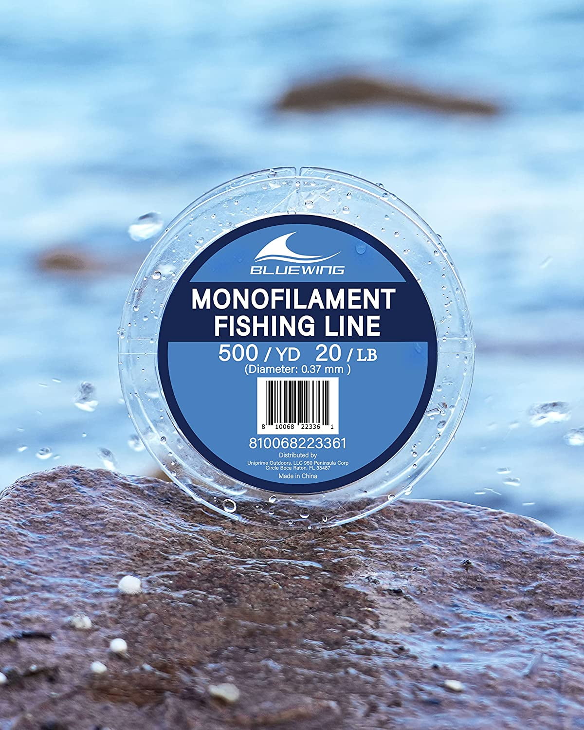 BLUEWING Monofilament Fishing Line Clear Invisible Thin Diameter Fishing  String Mono Fishing Line, Dia.0.47mm*500YD*30LB
