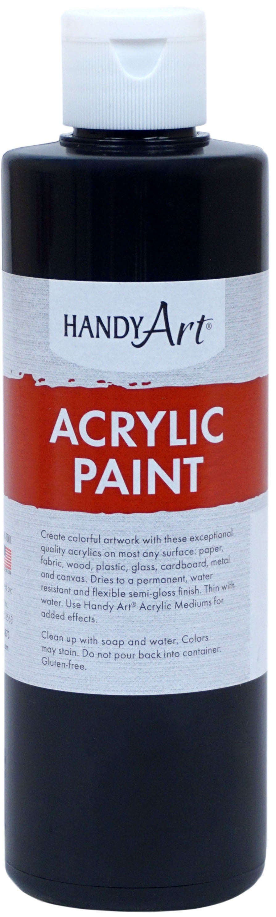 Paint Acrylic M/Black 8oz (HAN 106-100)