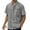 Gray, variant on Hemlock Mens Summer Tops Linen Short Sleeve Button Up Workout T Plus Size Shirts,Fashion Spring And Casual Lapel Cotton Pocket Shirt Men's Breathable, Gray 3XL