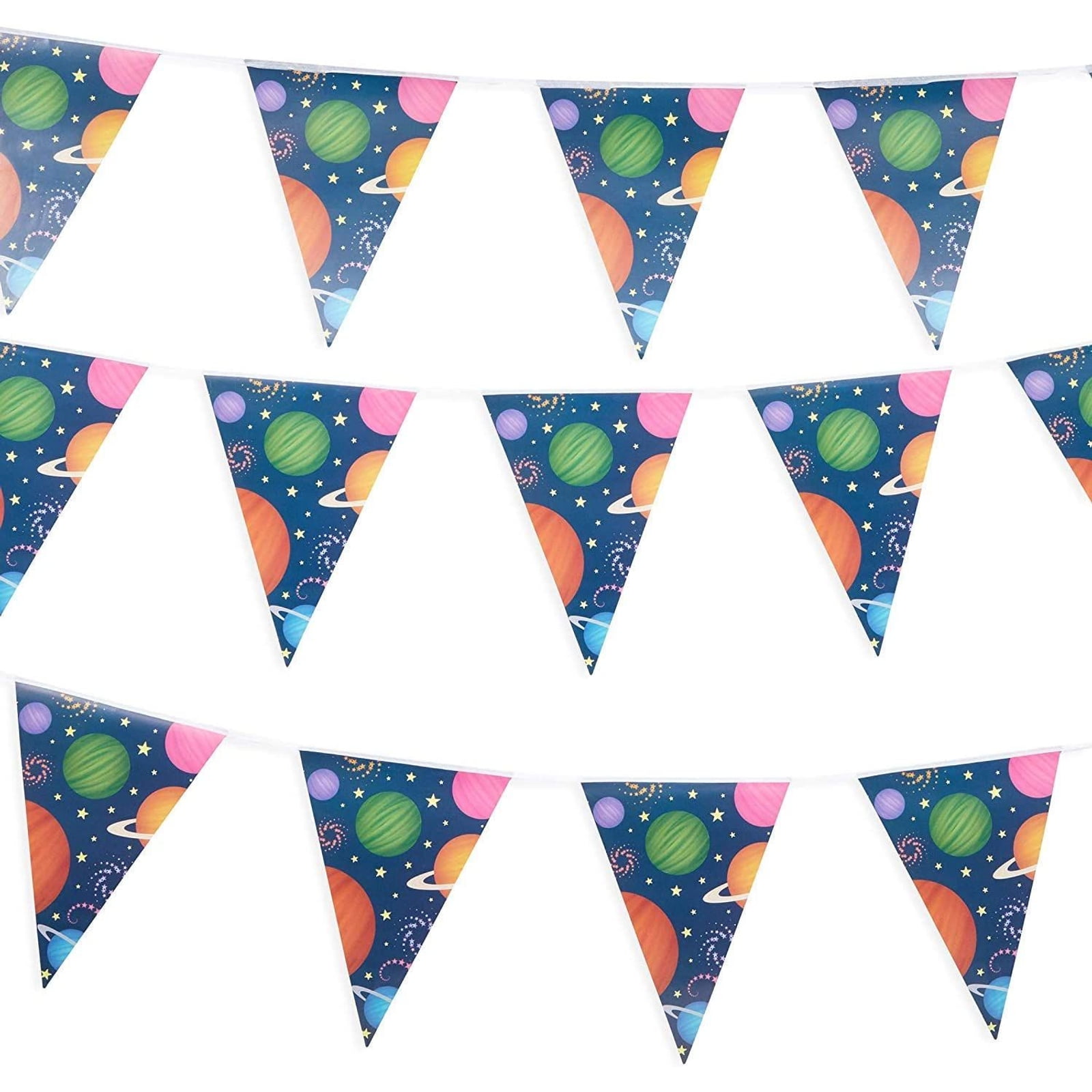 Party Banner Bunting Floral Gold Mermaid Personalised Children's 