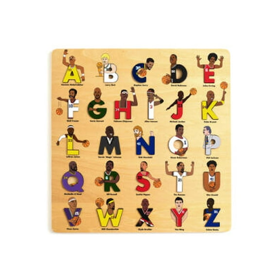 Basketball Legends Wooden Alphabet Puzzle