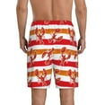 thumbnail image 3 of Gaeub Red Lobster Printed Men's Short Pajama Pants, Lightweight Lounge & Sleep Bottoms Keep You Cool - Medium, 3 of 9