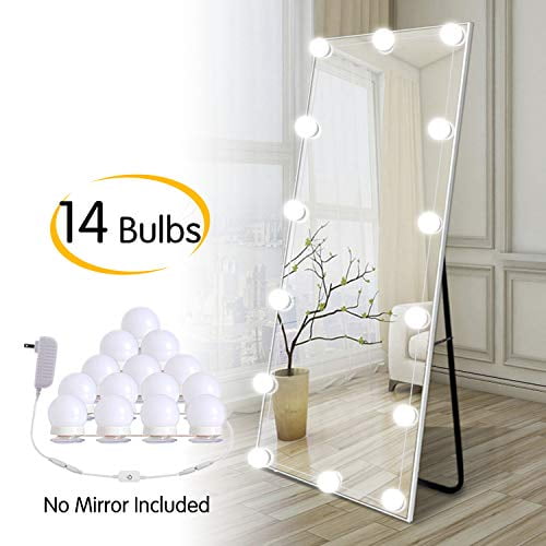 led light stand up mirror