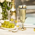 thumbnail image 3 of 6pcs Plastic Champagne Flutes Premium Disposable Clear Cups Prefect for Wedding and Party, 3 of 9