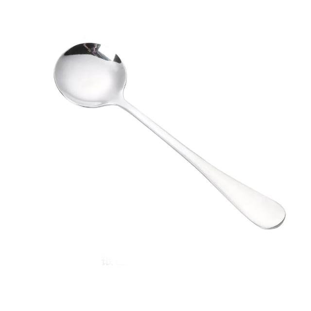 Cuchara, Cuchara Redonda Cuchara Redonda Gruesa de Acero Inoxidable Cuchara para Sopa Rendimiento de Primera