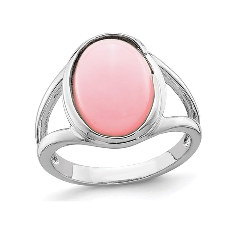 Pink opal sterling silver ring clearance