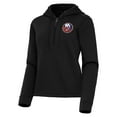 thumbnail image 2 of Women's Antigua  Black New York Islanders Contemporary Quarter-Zip Hoodie, 2 of 3