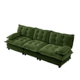 thumbnail image 2 of 107" 3-Seater Cloud Sofa, Modular Sectional Couch, Modern Deep Seat Sofa for Living Room, Comfy Lattice Decored Seat Cushion, Breathable Chenille Fabric (Green), 2 of 11
