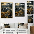 thumbnail image 4 of Designart "Montreal Beautiful Cityscape Yellow and Grey on Black" Cityscapes Floater Framed Canvas Wall Art, 4 of 7