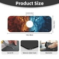 thumbnail image 2 of Pofeuu Red And Blue Fire Lion Print Splash Guard for Sink Faucet Sink Gadgets-Splash Guard Behind Faucet Drip Catcher for Kitchen, Bathroom,Sink Mat, 2 of 7