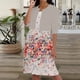 thumbnail image 3 of Conjunto de dos piezas de verano para mujer, cuello redondo, elegante, con tirantes, y cárdigan de media manga, conjunto de tops Wmkox8yi  bvn857, 3 of 5