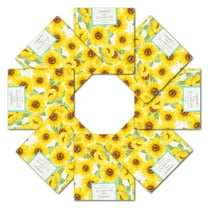 Create It 18"x21" Cotton Sunflowers Precut Sewing & Craft Fabric, White 10 Pieces