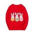 thumbnail image 1 of FAIWAD Kids Happy Easter Day Tops Cute Easter Eggs Printed Trendy Pullovers Bunny Rabbit Graphic Long Sleeve T-Shirt, 1 of 6