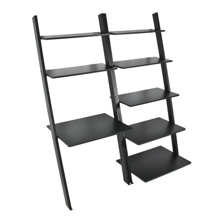 Best Choice Products 7-Shelf Leaning Bookcase and Computer Desk for Home and Ofice Furniture - (Best Chair For Leaning Forward)