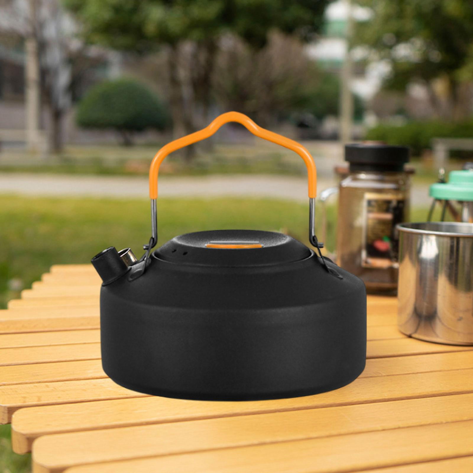 Portable Camping Kettle Tea Pot Water Kettle Coffee Pot Cookware Campfire Kettle, Size: 17.5cmx7.5cm, Other