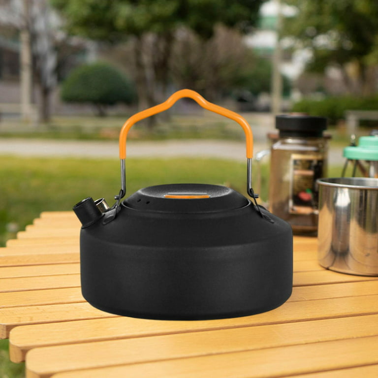 Portable Camping Kettle Campfire Kettle Cookware Tea Pot for Outdoor Hiking  Kitchen