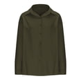 thumbnail image 4 of DAFPZW Womens Long Sleeve Shirts Button Down Cotton Linen Blouse Loose Fit Casual V-Neck Tops, 4 of 6