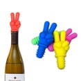 thumbnail image 1 of Tapón para botella de vino, tapón de silicona para vino, bonito, decorativo, varios colores, paquete de 10 tapones de silicona reutilizables para almacenar cerveza y vino, 1 of 5