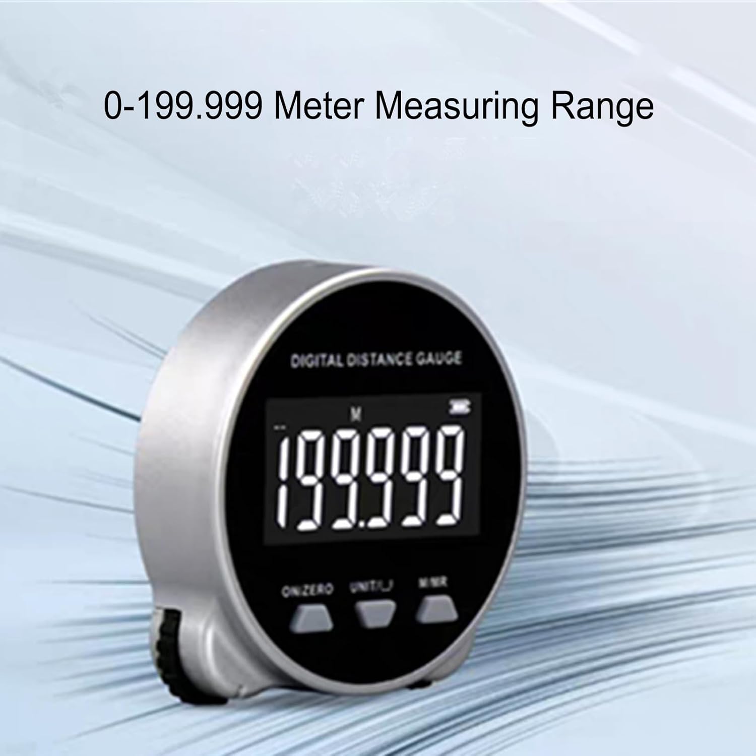 ABPETE Digital Tape Measure, 656.2ft Long Distance Electronic Rolling Ruler LCD Display, 260mAH Battery, USB Rechargeable Rolling Distance Measuring Tool for Circular Flat Curved Diameter