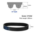 thumbnail image 2 of 3 Packs HTD-5M Rubber Timing Belt 57 Teeth, 285mm Pitch Length, Closed Loop Pulley Timing Belt, 2 of 7