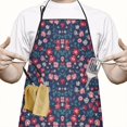 thumbnail image 2 of Pioneer Flower Floral Print Pattern Apron-Garden Aprons for Women with Pockets-Cotton Linen Waterproof Kitchen Cooking Gardening Aprons Adjustable for Kitchen,Cooking,BBQ and Salon 33x27 Inch, 2 of 7