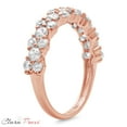 thumbnail image 2 of 0.98 ctw Wedding Band for Women - 18K Rose Gold Moissanite Stackable Eternity Ring, 2 of 5