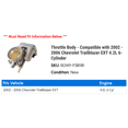 thumbnail image 2 of Throttle Body - Compatible with 2002 - 2006 Chevy Trailblazer EXT 4.2L 6-Cylinder 2003 2004 2005, 2 of 2