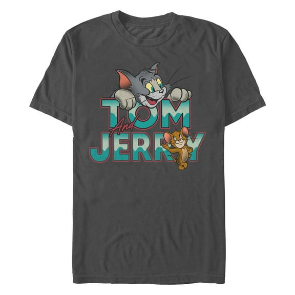 Men's Tom and Jerry Duo Pose Graphic T-Shirt