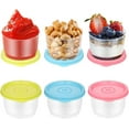 thumbnail image 1 of 6 Pcs Small Kitchen Storage Containers with Lids, 160ML Airtight Food Container Set, Small Kitchen Storage Containers with Lids for Lunch, Yogurt (Ye, 1 of 4
