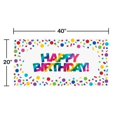 thumbnail image 2 of Metallic Rainbow Large Happy Birthday Banner, 2 of 2